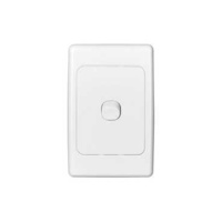 Flush Switch, 1 Gang, 250VAC, 10A, Series 2000, Standard, Vertical, 2031VA-WE, White Electric