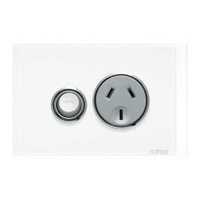 Single Switch Socket Outlet, Saturn, 250V, 10A, 1 Gang, 4015-PW, Pure White