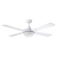 Martec Ceiling Fan White 52inch 4 Blade with 24W Tricolour LED Light