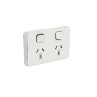 Skin Socket Sw Horiz Twin 10A 250V, 3025C