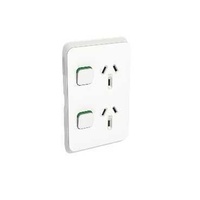Skin Socket Sw Vert Twin 10A 250V, 3025VC