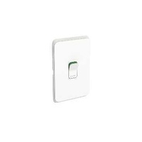 Clipsal Iconic - Switch, Vertical/Horizontal Mount, Single Pole, 250V, 45A, Cooking Appliance Isolator, 304145-VW, Vivid White