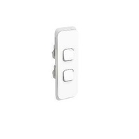 Clipsal Iconic - Flush Switch, 2 Gang, 1-Way/2-Way, Architrave 250V, 10AX, LED, 3042AL