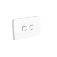 Clipsal Iconic - Flush Switch, 2 Gang, 1-Way/2-Way, 250V, 10AX, LED, 3042HAL