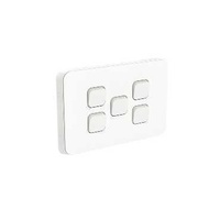 Clipsal Iconic - Flush Switch, 5 Gang, 1-Way/2-Way, Horizontal Mount, 250V, 10AX,, 3045HA