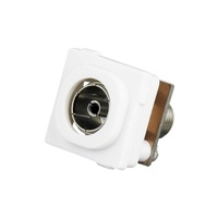TV Antenna Socket, 75ohm, F-type Female Electric, 30FFPFMS-WE, White Electric