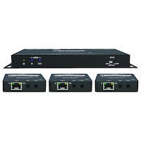 HDMI Extender Splitter with 1x HDMI Loop Out and 3x Cat5e/6 55m Output with IR and PoC - 34MM-2K50-3