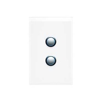 Push Button Switch, LED, 2 Gang, Saturn 4000 series, 4062PBL-PW, Pure White