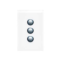 Push Button Switch, LED, 3 Gang, Saturn 4000 series, 4063PBL-PW, Pure White