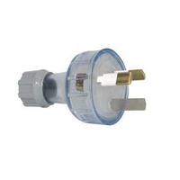 Plug Top, Straight, 3 Pin, 10A, 250V, 439S-TR, Transparent