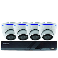 PoE Security 8CH NVR Kit with 2TB HDD, 4x 5MP Dome - 50MM-KD001