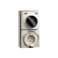 56 Series - Socket Switch Surface IP66 3PIN 10A 56C310-GY