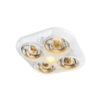Bathroom Fan, Light, Heater with Draftstopper, 4 x 275W, 6500ADS-WE, White Electric