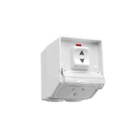 Weatherproof Single Switch Socket Outlet, 250V, 10A Surface Mount, WSC228-GY, Grey