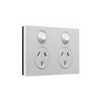 Saturn Zen Socket Switch Twin Powerpoint 10A 250V SATURN ZEN, Z4025