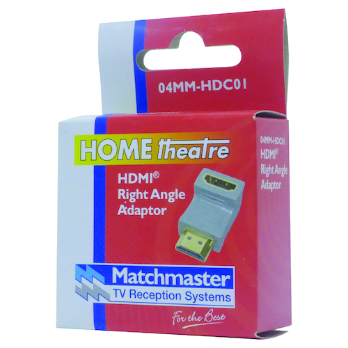 RIGHT ANGLE HDMI MALE TO FEMALE ADAPTOR - 04MM-HDC01