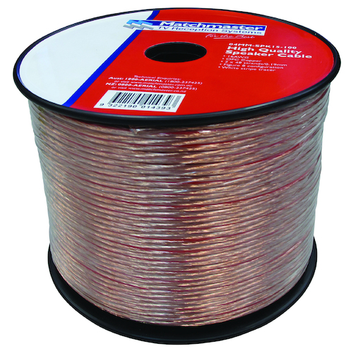 SPEAKER CABLE FIGURE 8 2X48/0.19MM 100M ROLL - 04MM-SPK15-100