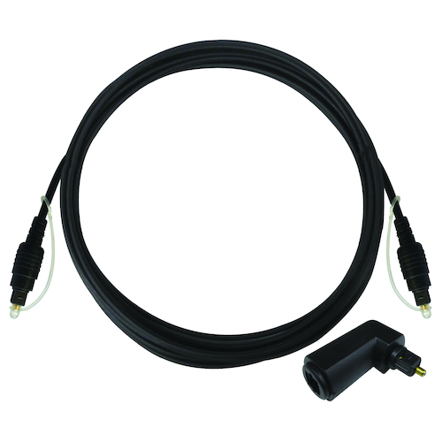 TOSLINK LEAD AND RIGHT ANGLE ADAPTOR 1M - 04MM-TOS1