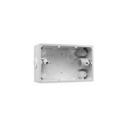Mounting Box, 1 Gang, 2 Way, 20mm Entry, 238-WE, White Electric