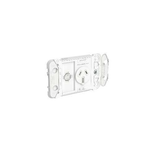 Clipsal Iconic - Single Switch Socket Outlet Grid, Horizontal Mount, 250V, 15A, 301515G
