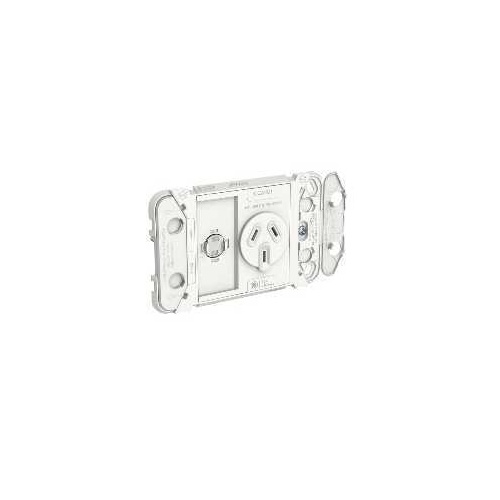 Clipsal Iconic - Single Switch Socket Outlet Grid, Horizontal Mount, 250V, 10A, 3015G