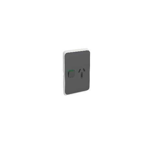 Clipsal Iconic - Single Switch Socket Outlet Grid, Vertical Mount, 250V, 10A, 3015VG