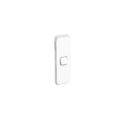 Clipsal Iconic - Flush Switch, 1 Gang, 250V, 10AX, Architrave, LED, 3041AL-VW, Vivid White