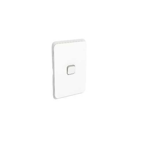 Clipsal Iconic - Skin Switch Plate Cover, Vertical/Horizontal Mount, Single Gang, 3041C-VW, Vivid White