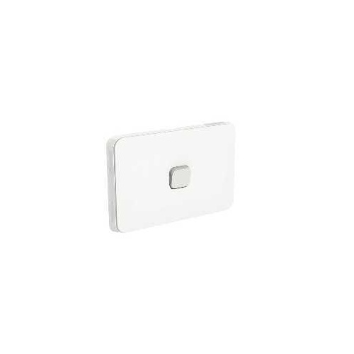 Clipsal Iconic - Flush Switch, Horizontal Mount, 1 Gang, 1-Way/2-Way, 250V, 10AX, 3041HA-VW, Vivid White