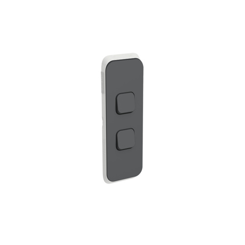 Clipsal Iconic - Skin Switch Plate Cover, 2 Gang, Architrave, 3042AC-AN, Anthracite