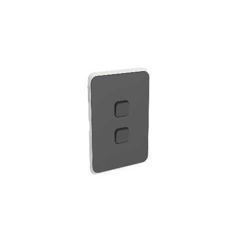 Clipsal Iconic - Skin Switch Plate Cover, Vertical/Horizontal Mount, 3042C-AN, Anthracite