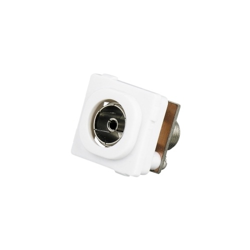 TV Antenna Socket, 75ohm, F-type Female Electric, 30FFPFMS-WE, White Electric