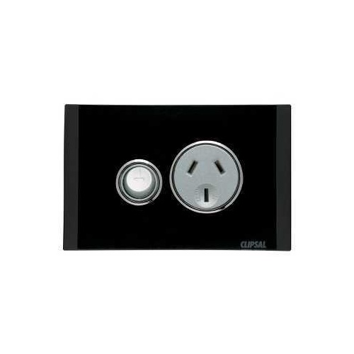Single Switch Socket Outlet, Saturn, 250V, 10A, 1 Gang, 4015-EB, Espresso Black
