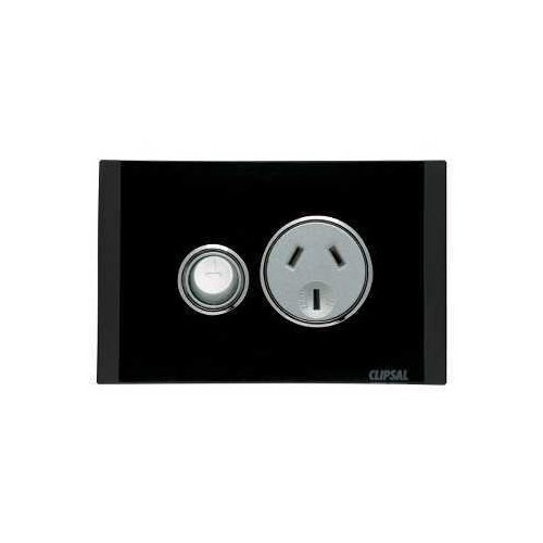 Single Switch Socket Outlet, Saturn, 250V, 10A, 1 Gang, 4015-EB, Espresso Black