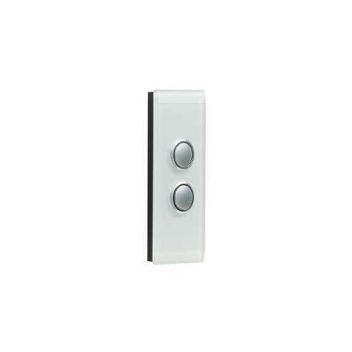 Switch Grid Plate and Cover, 2 Gang, Less Mechanism, Architrave, 4062-HB, Horizon Black