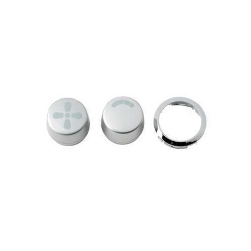 Knob Kit, 2 Gang, Rotary, 4062EDIM-KB-CC, Charcoal
