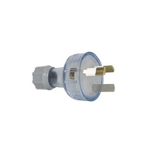 Plug Top, Straight, 3 Pin, 10A, 250V, 439S-TR, Transparent