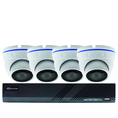 PoE Security 8CH NVR Kit with 2TB HDD, 4x 5MP Dome - 50MM-KD001