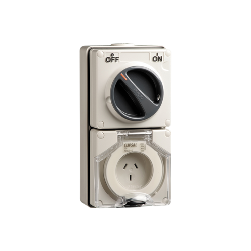 56 Series - Socket Switch Surface IP66 3PIN 10A 56C310-GY