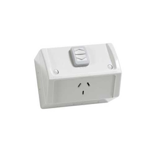 Weatherproof Socket Switch Single 10A 250V WSC227/1GY
