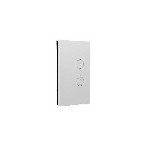 Saturn Zen Switch 2 Gang Push Button 250V 16AX/20A LED Zen White Z4062PBL-ZW